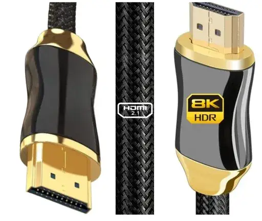 kabel HDMI podłączony do telewizora i dekodera