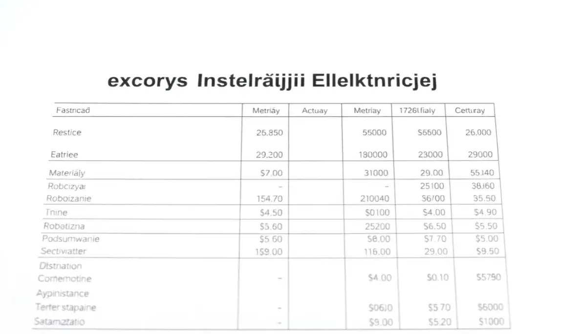 porównanie kosztów instalacji elektrycznej w bloku