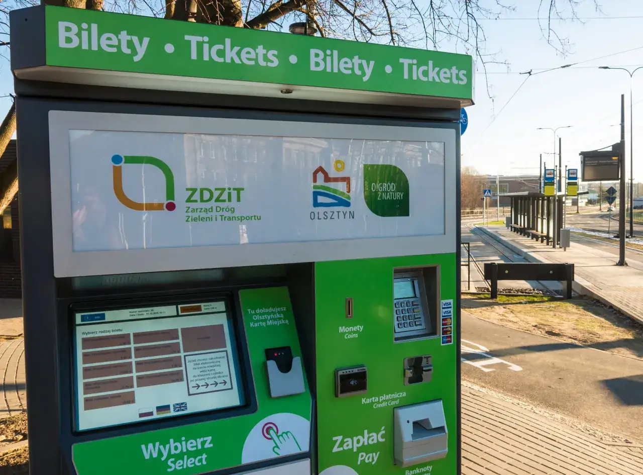 Biletomaty Olsztyn komunikacja miejska