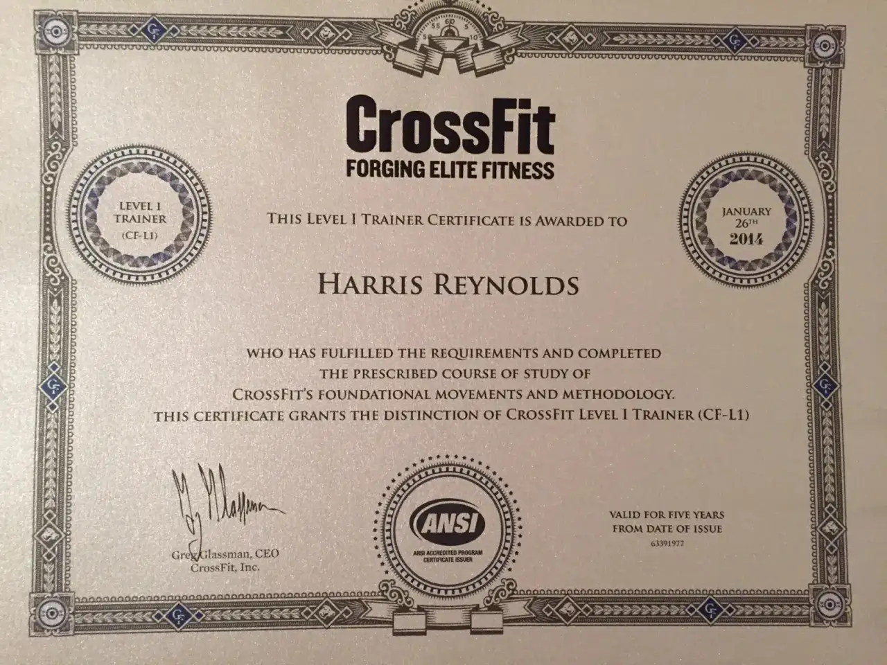 Trener CrossFit certyfikat Level 1