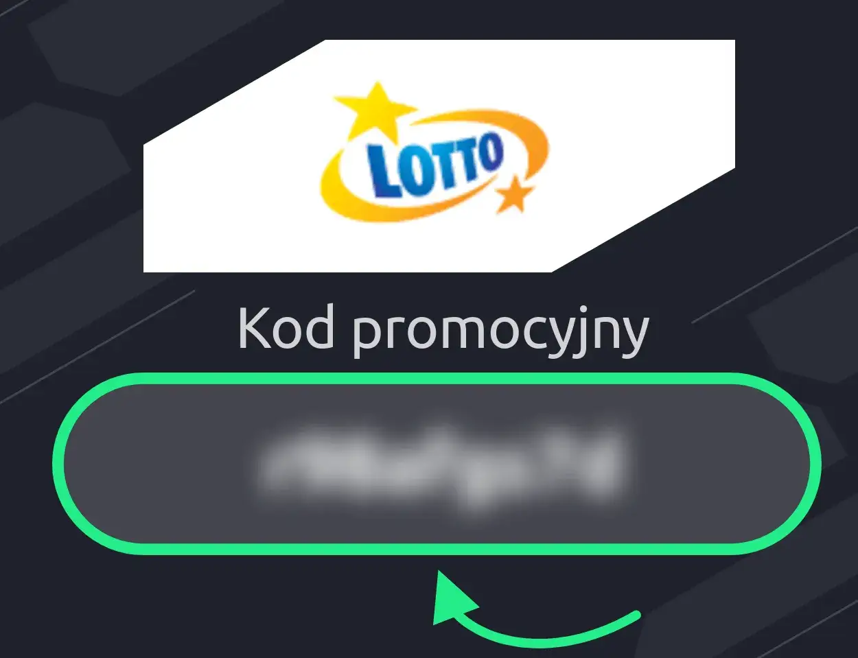 Logo Lotto i pole z tekstem