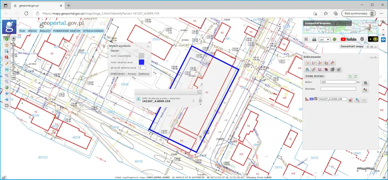 geoportal.gov.pl mapa ewidencyjna