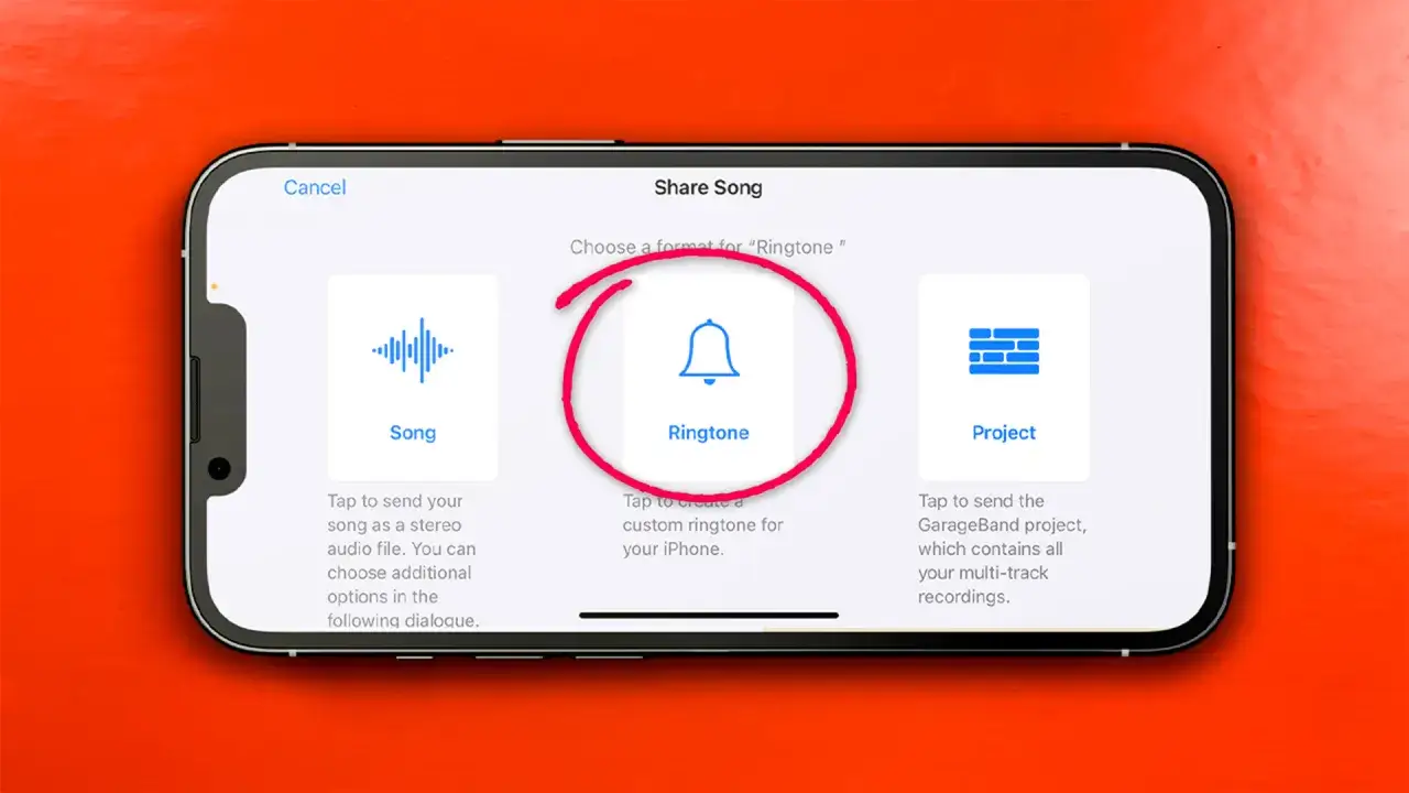 Jak wgrać dzwonek na iPhone bez iTunes? Ekran udostępniania utworu z opcją 