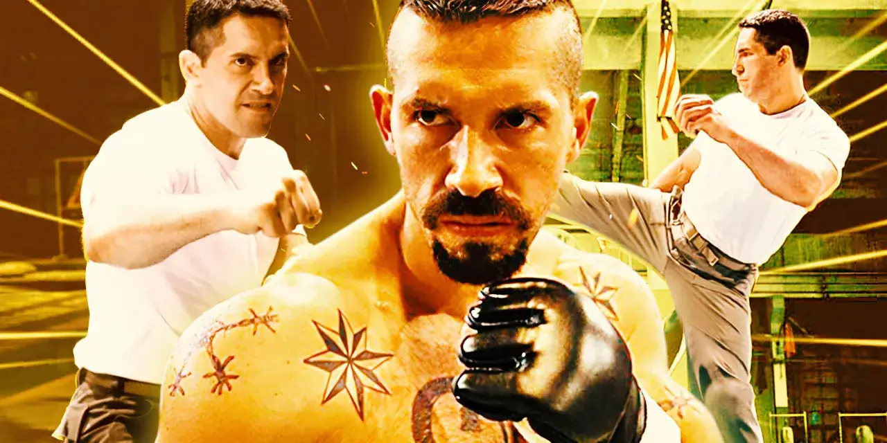 Scott Adkins w akcji! Trzech wojownik&oacute;w, jeden cel. Intensywne sceny walki, jak w najlepszych scott adkins filmach.