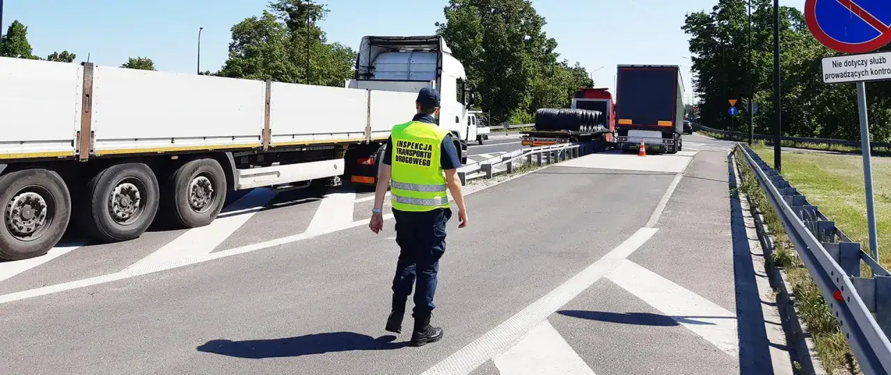 Kontrola wagi ciężarówki przez ITD
