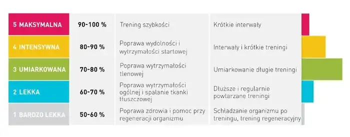 strefy tętna bieganie infografika