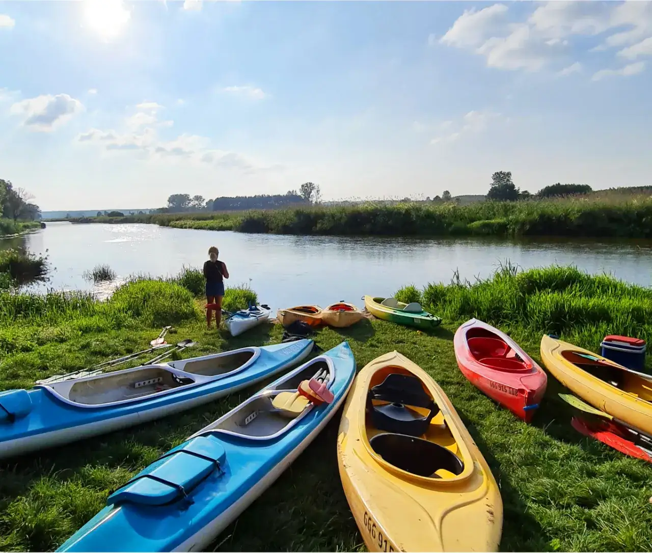 Kajaki na Drawie, rowery nad jeziorem, wędkarstwo jezioro
