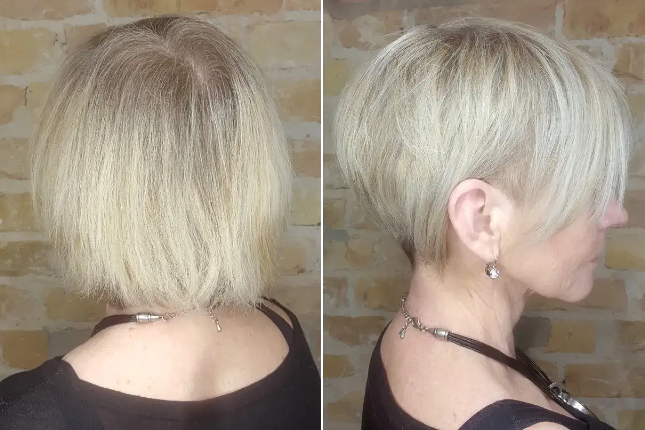 Highlights Lowlights Kurzhaarfrisur feines Haar