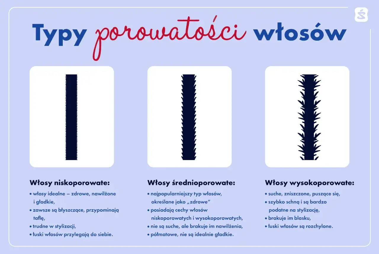 Włosy wysokoporowate: suche, puszące się, z rozchylonymi łuskami. Poznaj typy porowatości włosów.