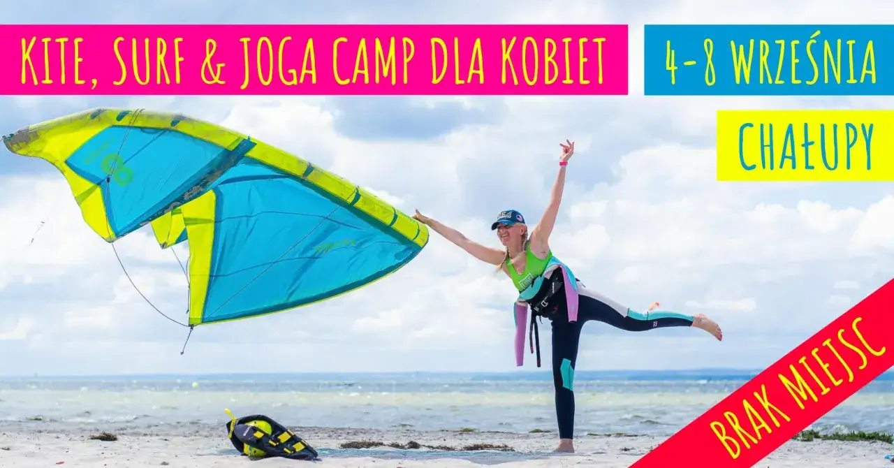 Kobieta kitesurferka obalająca mit siły