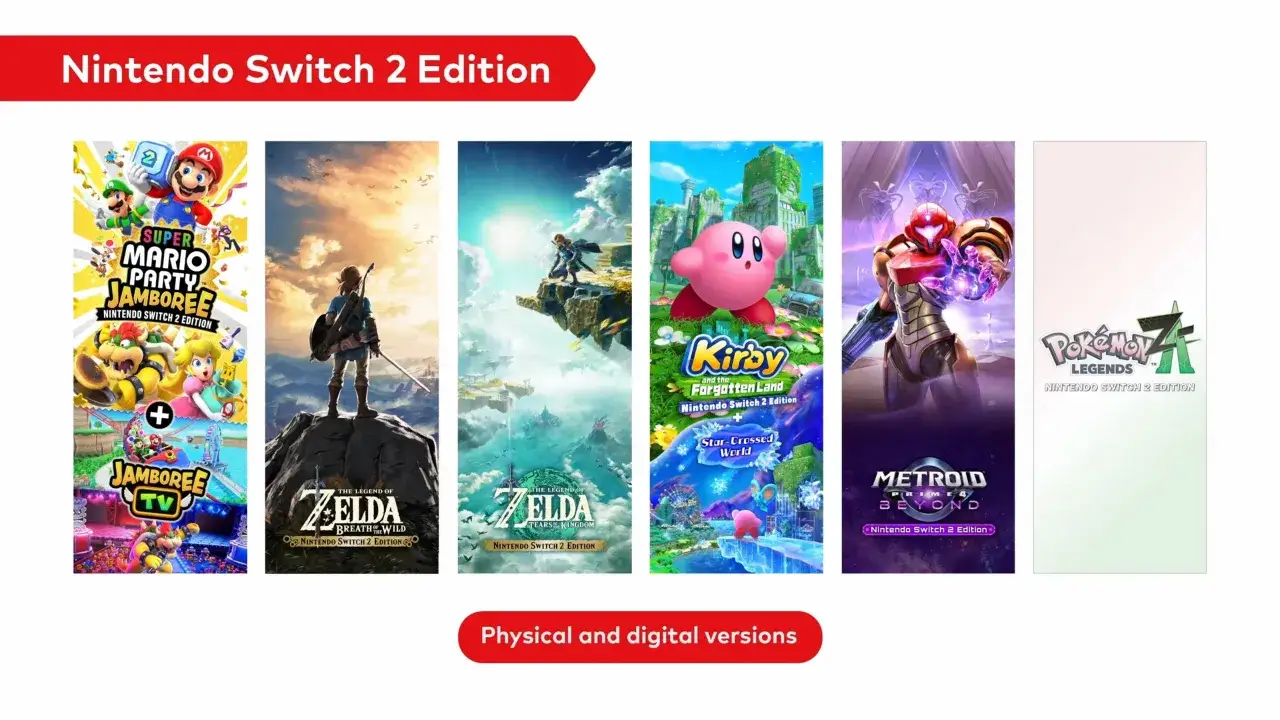 Juegos para Nintendo Switch 2 Edition: Super Mario Party Jamboree, Zelda, Kirby y Metroid. ¡Aventuras épicas te esperan!