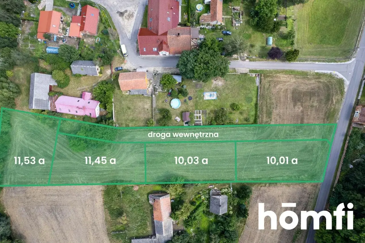 Działki budowlane z drogą wewnętrzną. Idealne miejsce na Twój wymarzony dom, z możliwością uzyskania kredytu na działkę.