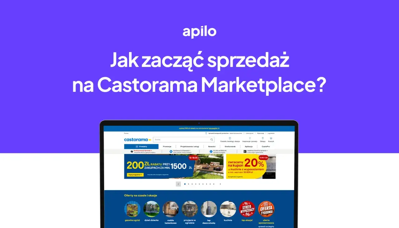 Jak sprzedawać na marketplace? Strona Castorama Marketplace zachęca do rozpoczęcia sprzedaży, oferując rabaty i promocje.