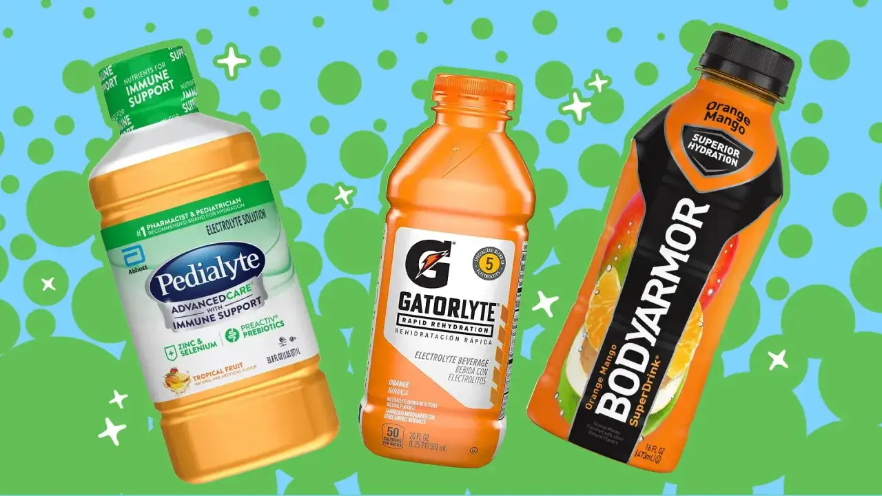 Pedialyte, Gatorlyte i Bodyarmor to napoje, które pomogą Ci w walce z odwodnieniem.