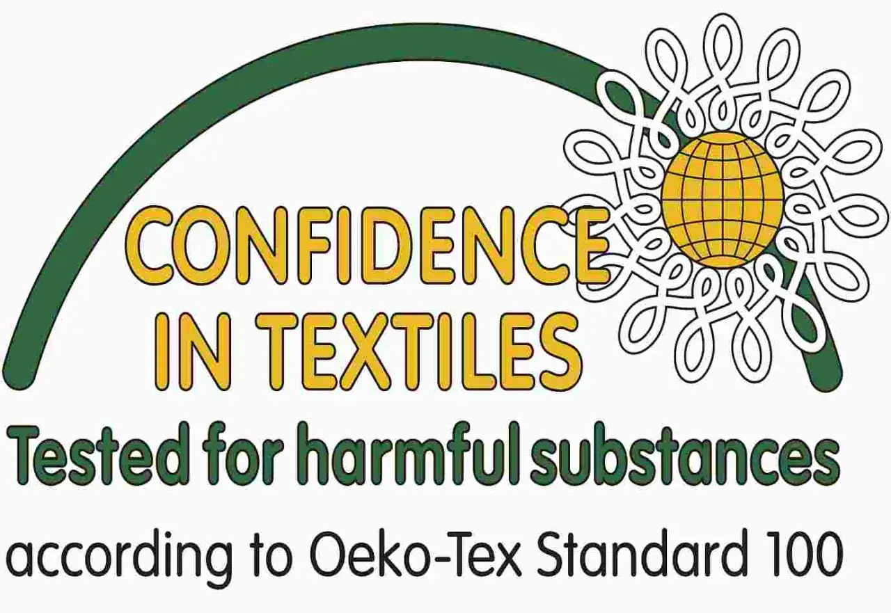 Zaufanie w tekstyliach: certyfikat Oeko-Tex Standard 100 potwierdza testowanie pod kątem szkodliwych substancji.