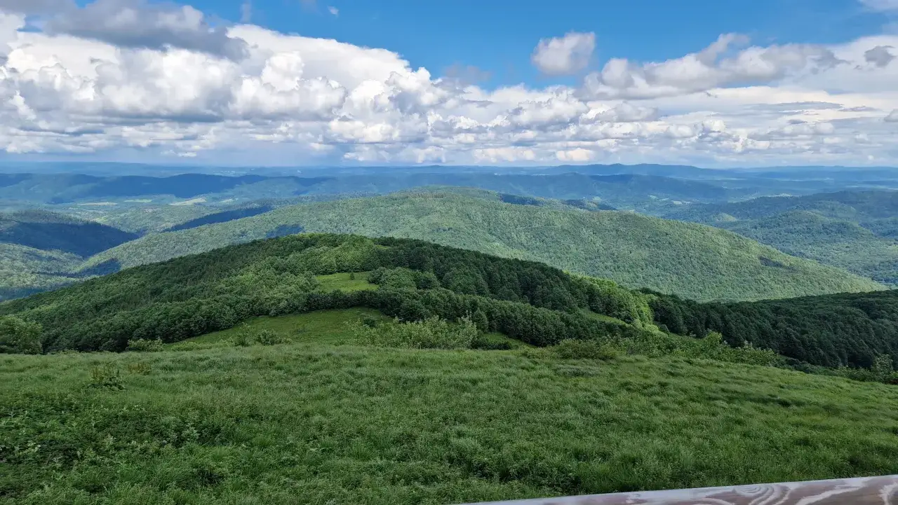 Mapa szlak&oacute;w Bieszczady łatwe