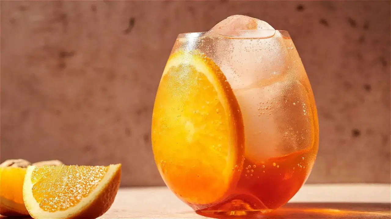 Idealne aperol proporcje: orzeźwiający drink z pomarańczą i lodem, idealny na letnie popołudnie.
