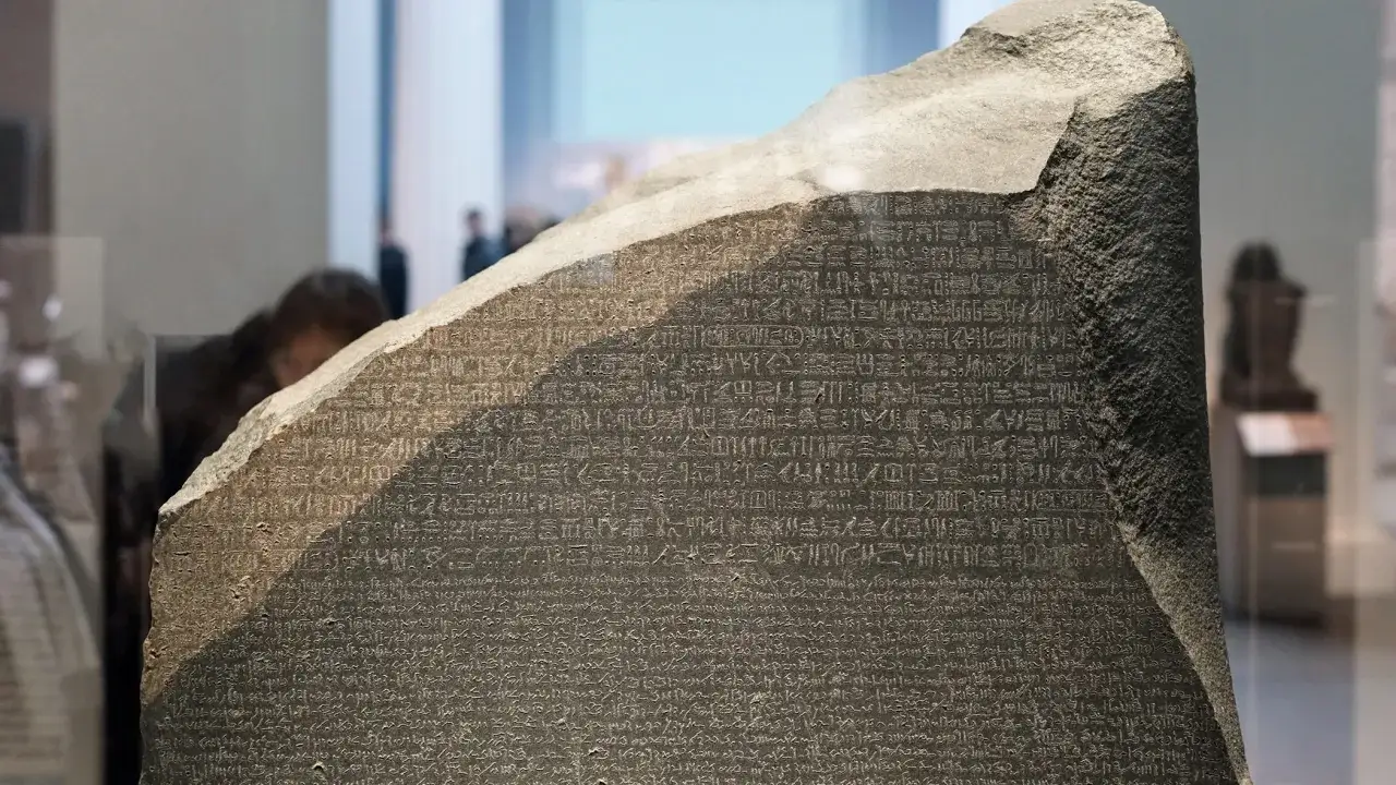British Museum Rosetta Stone and Egyptian mummies
