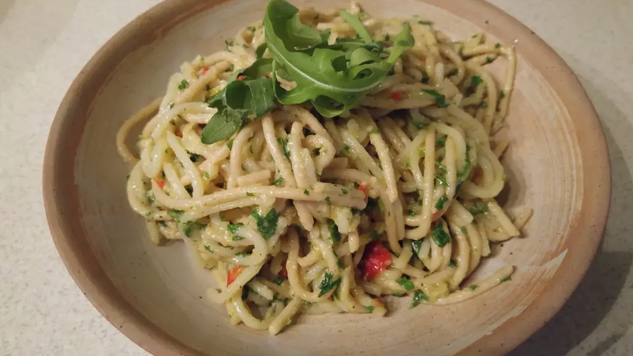 Spaghetti z rukolą gotowe danie
