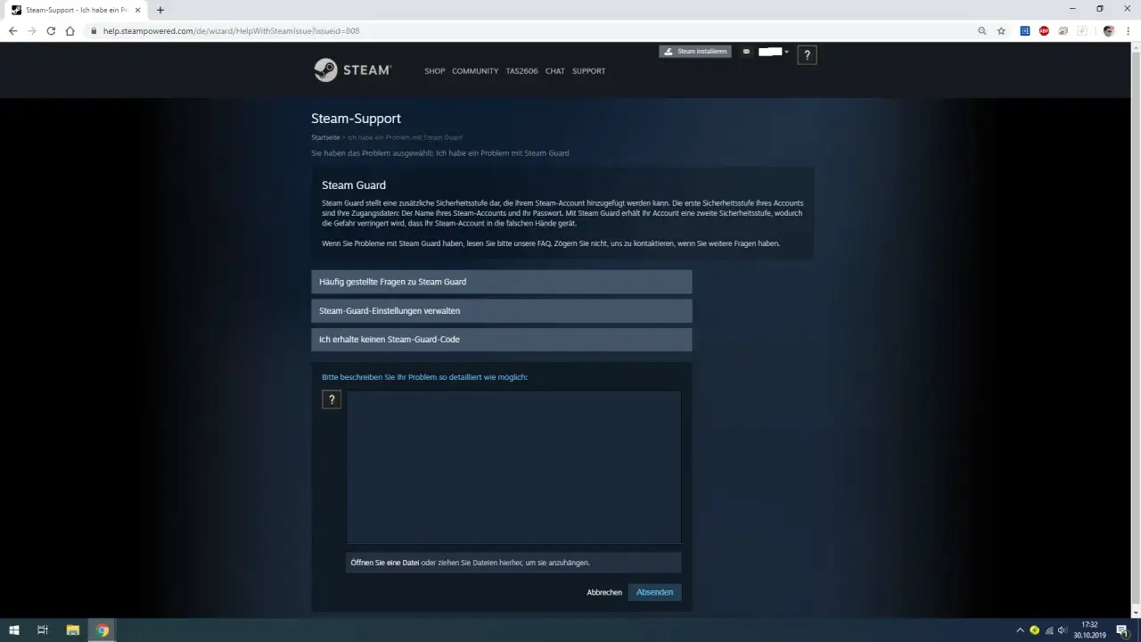 Steam Support kontakt