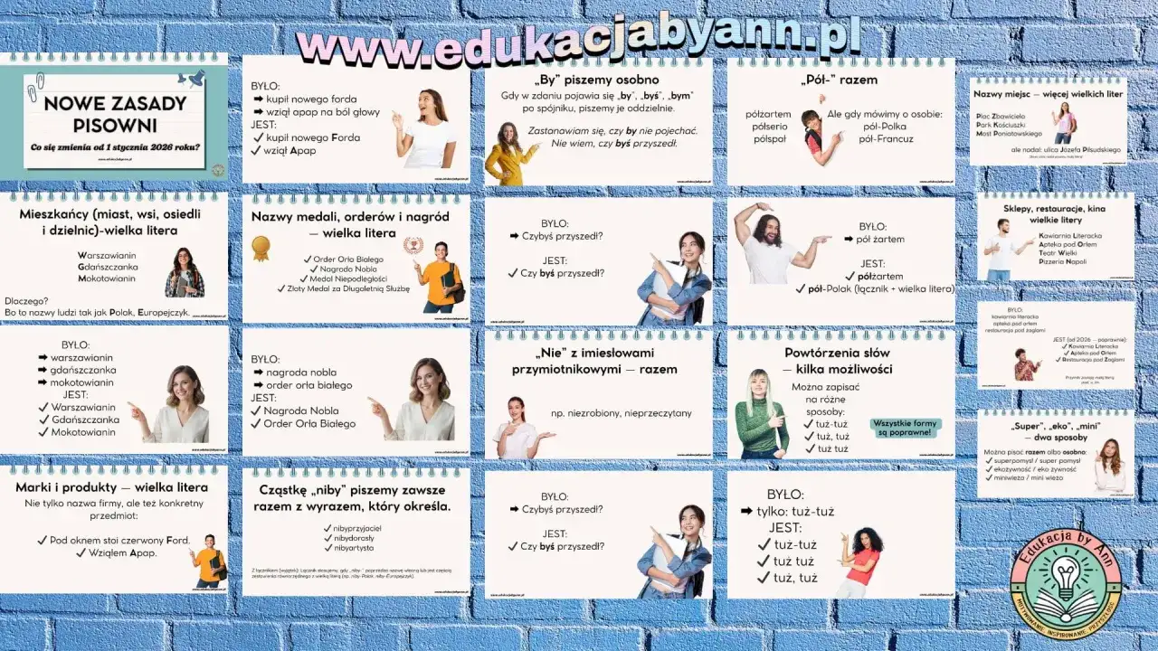 Zasady pisowni: czy „cham” czy „ham”? Zobacz, jak zmienia się pisownia od 2026 roku, np. „pół-Polak” piszemy z łącznikiem.