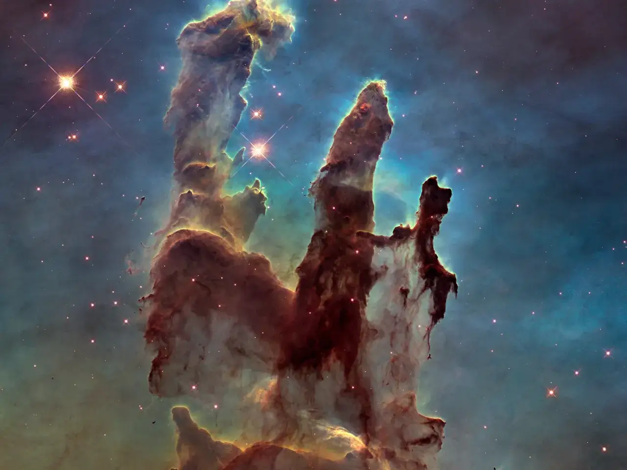 Filary Stworzenia Mgławica Orzeł Hubble