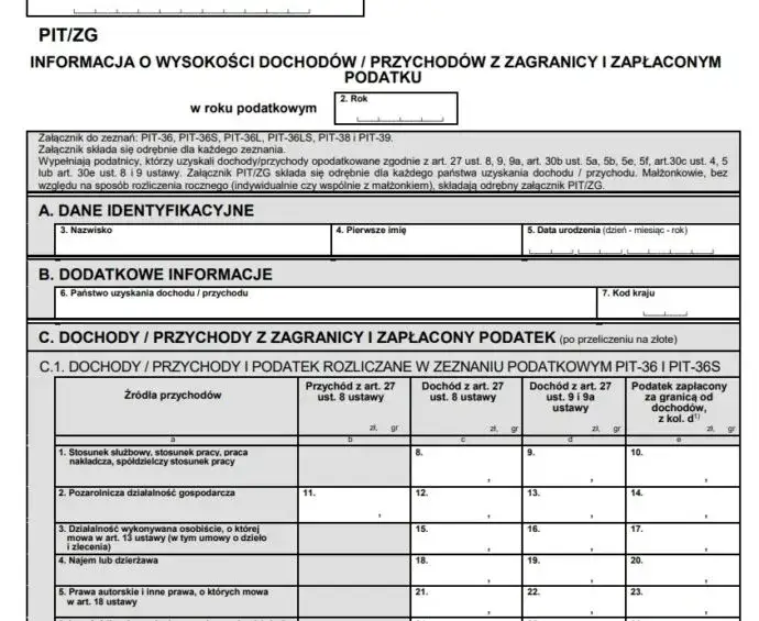 Lohnsteuerbescheinigung wzór, PIT/ZG wzór