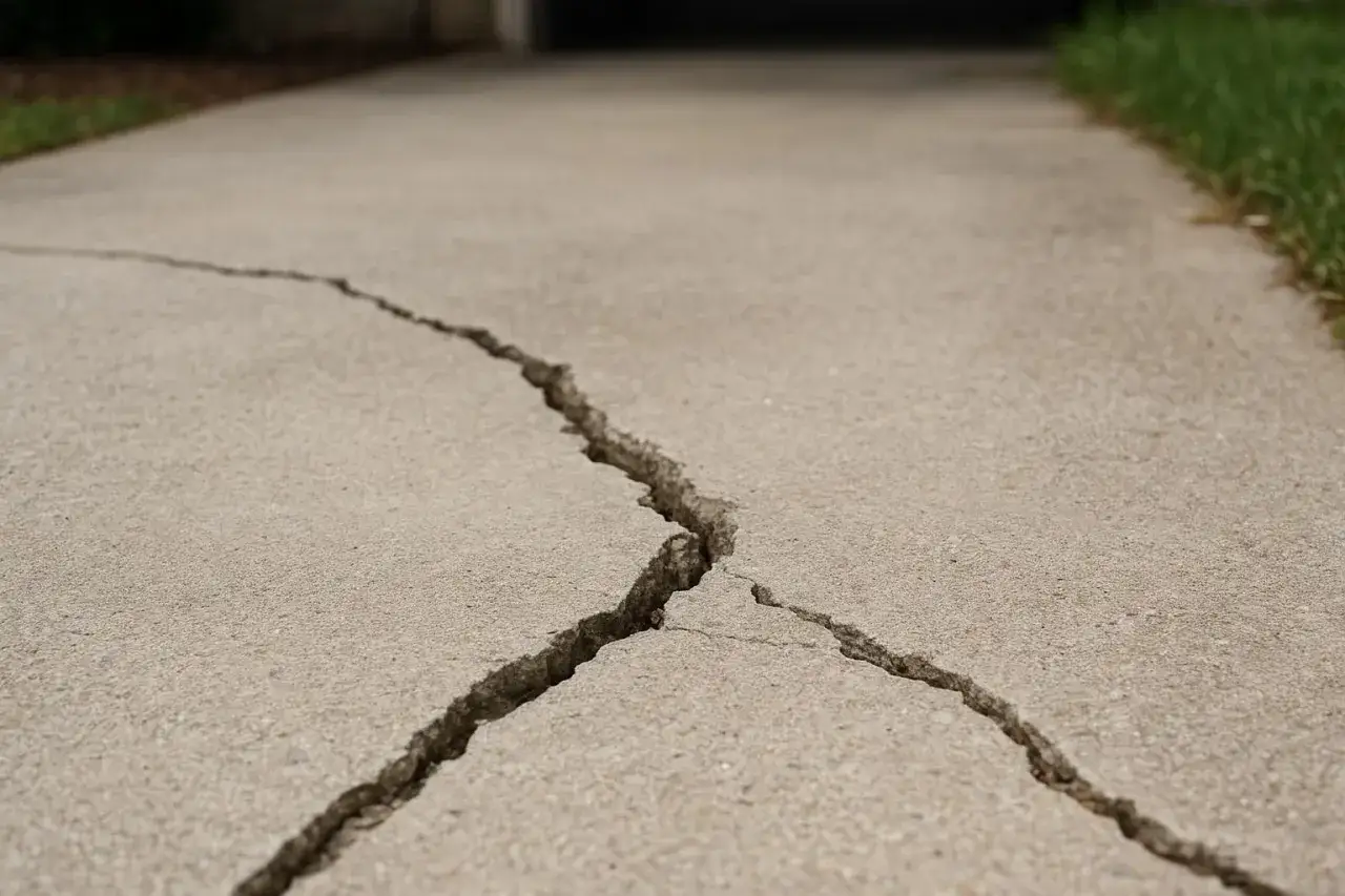 Pęknięcia na betonowym podjeździe przyczyny