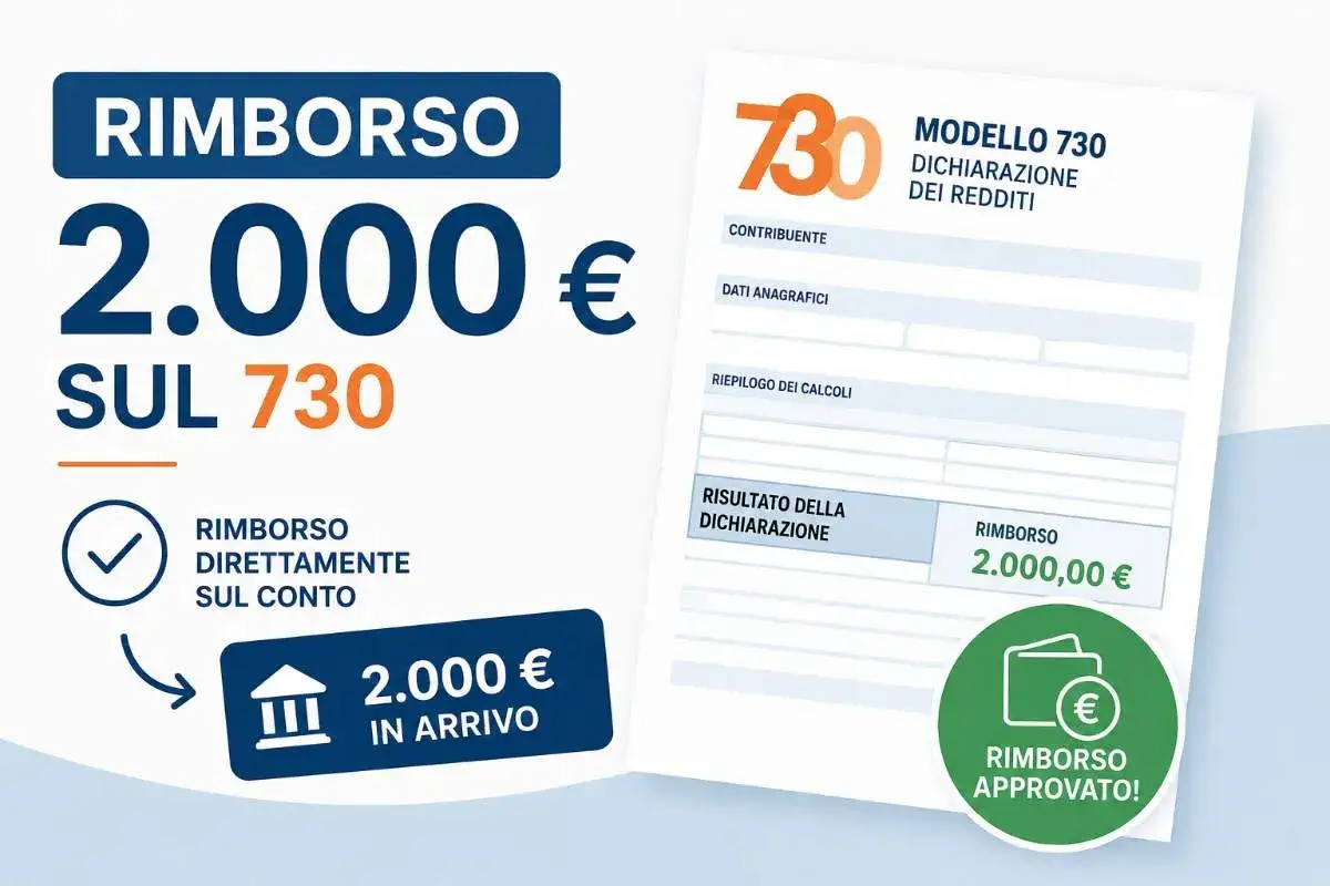 Rimborsati 2.000€ sul 730! Il tuo rimborso interessi mutuo è approvato e in arrivo direttamente sul conto.