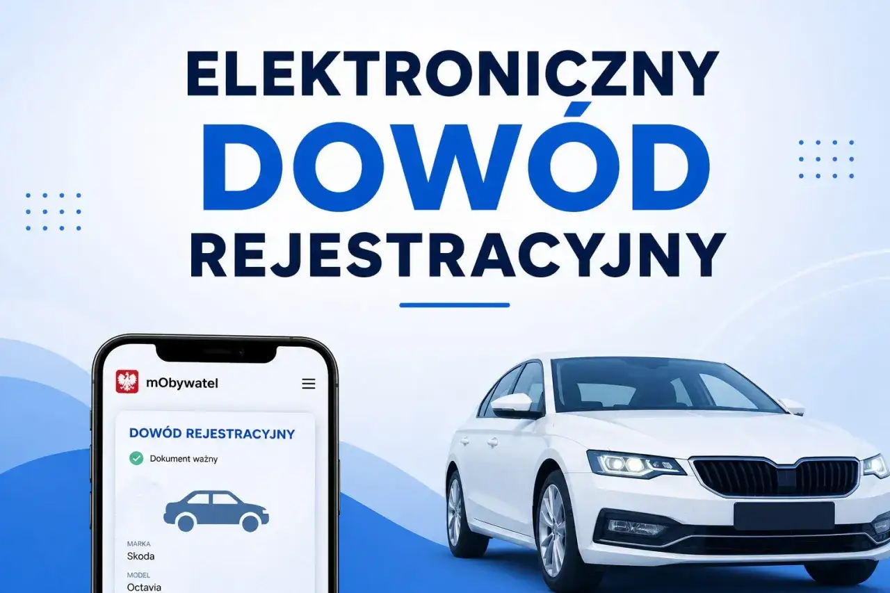Elektroniczny dowód rejestracyjny w aplikacji mObywatel. Zawsze miej przy sobie ważny dokument pojazdu.