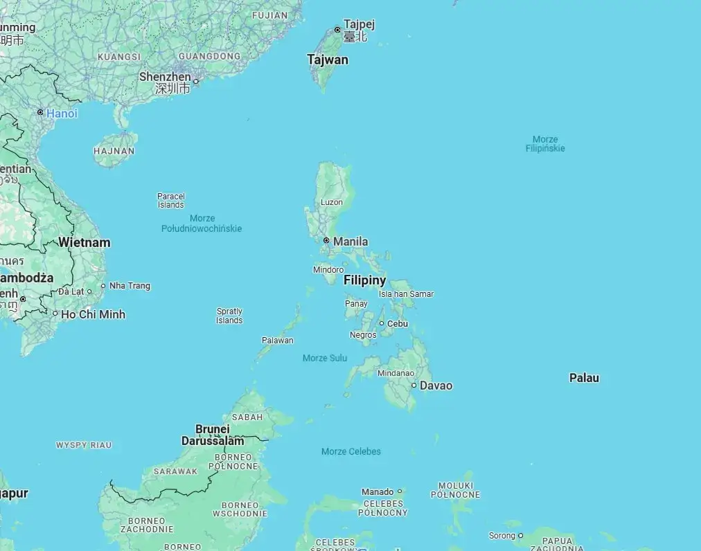 Filipiny tajfuny mapa zagrożeń