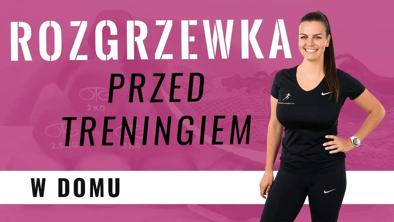 kobieta ćwiczy w domu rozgrzewka