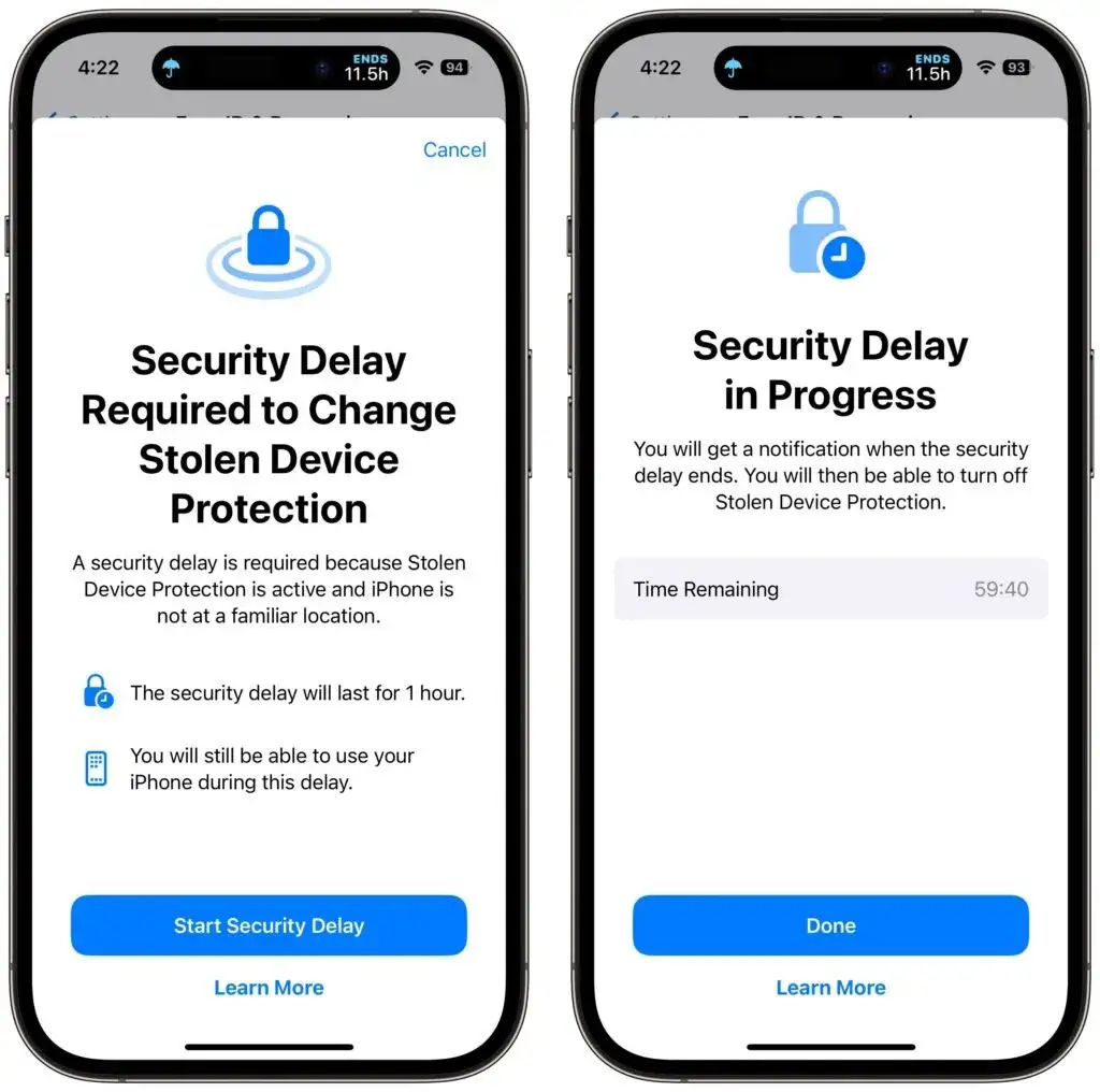 iPhone security shield concept