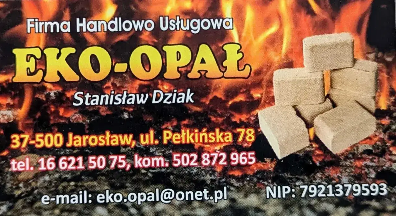 Kostki paliwa stałego EKO-OPAL od Stanisława Dziaka. Kontakt: 16 621 50 75.