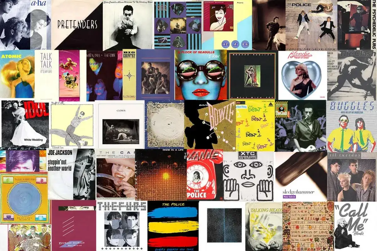 Kompilacja okładek płyt z lat 80. z utworami takich artyst&oacute;w jak The Cure, Blondie, The Police, Duran Duran, Talking Heads.