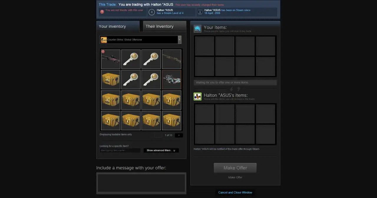 Steam trade scam examples