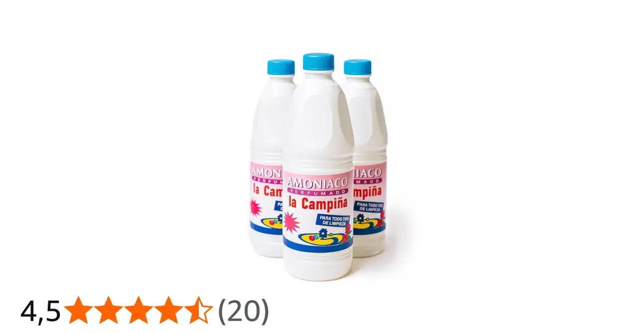 Tres botellas de amoniaco perfumado