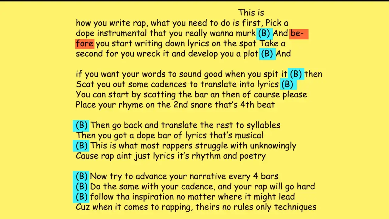 So, wie schreibt man rap? Wähle ein Beat, schreib Lyrics, achte auf Silben und Rhythmus. Lass dich inspirieren!