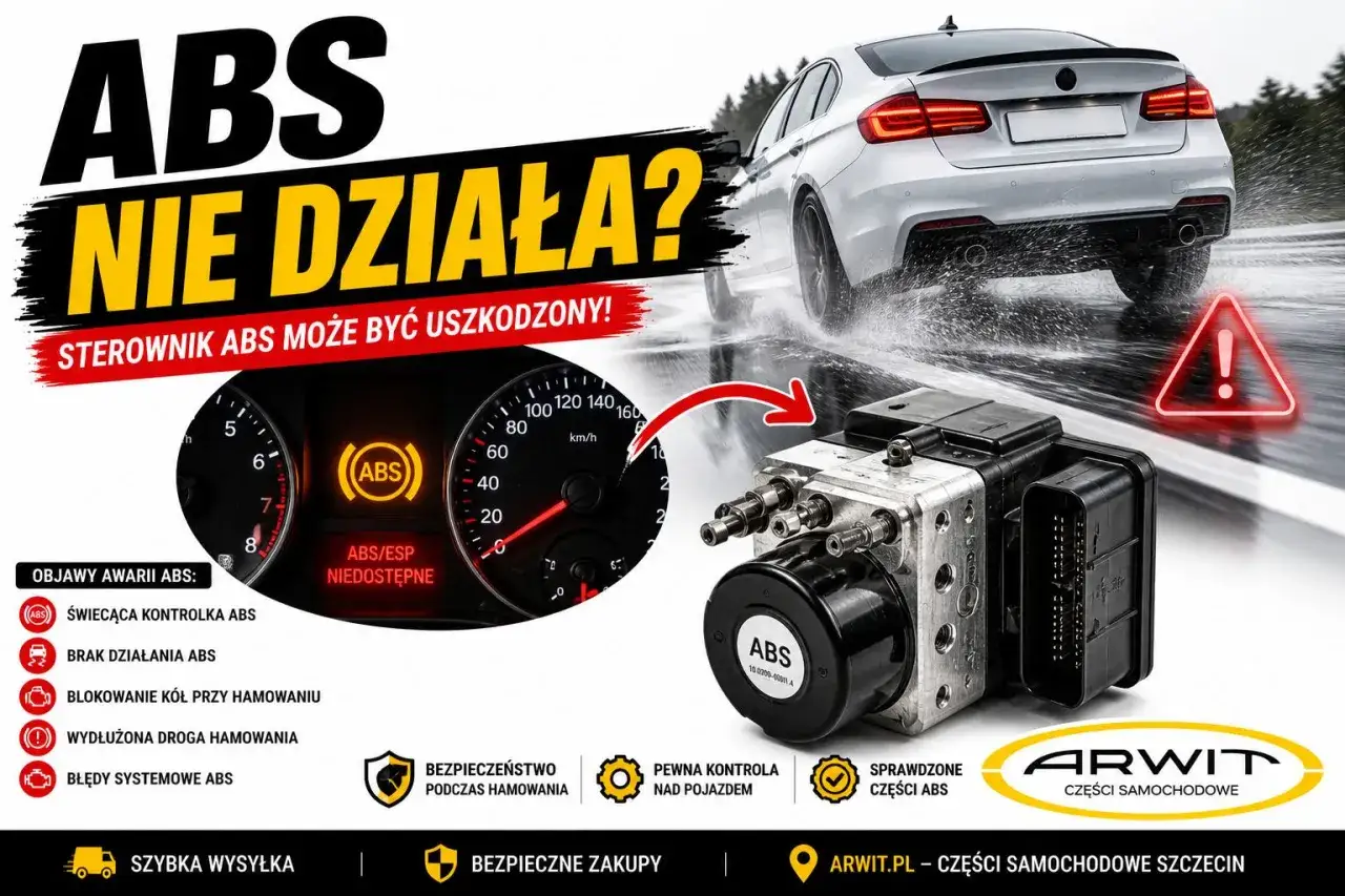 ABS nie działa? Kontrolka ABS świeci, wydłużona droga hamowania? To objawy uszkodzonego sterownika ABS. Sprawdź, co to jest ABS i jak działa.