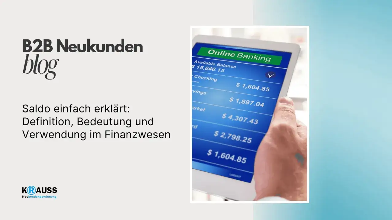 Bedeutung des Saldos im Finanzwesen erkl&auml;rt: Ein Tablet zeigt Online-Banking mit verschiedenen Kontost&auml;nden.