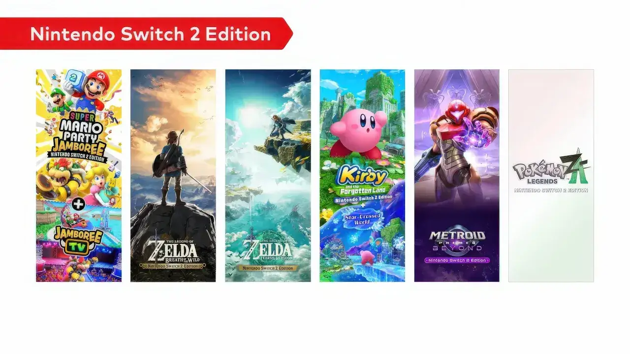 Najlepsze gry na Nintendo Switch 2 Edition: Super Mario Party Jamboree, Zelda, Kirby i Metroid.