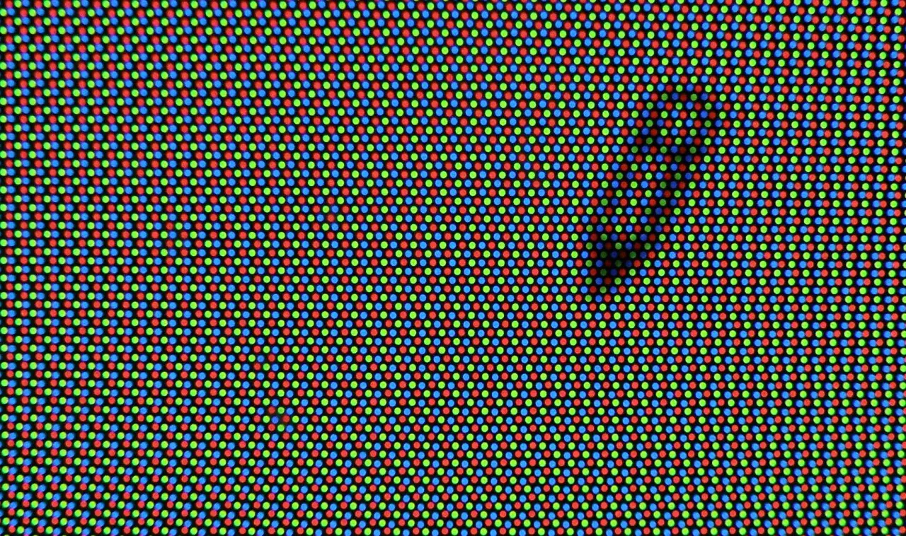 pixels on a screen close up