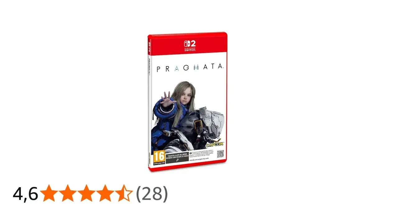 Caja del juego Pragmata para Nintendo Switch, con una ni&ntilde;a y un robot.