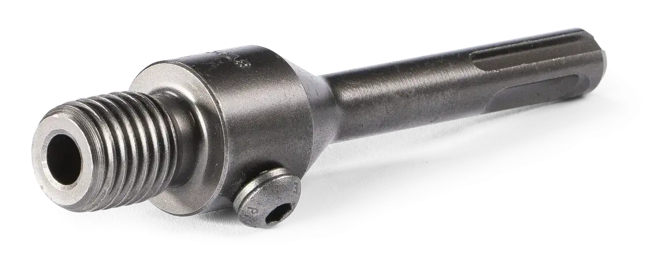 Metalowy adapter do otwornicy z gwintem i chwytem SDS.