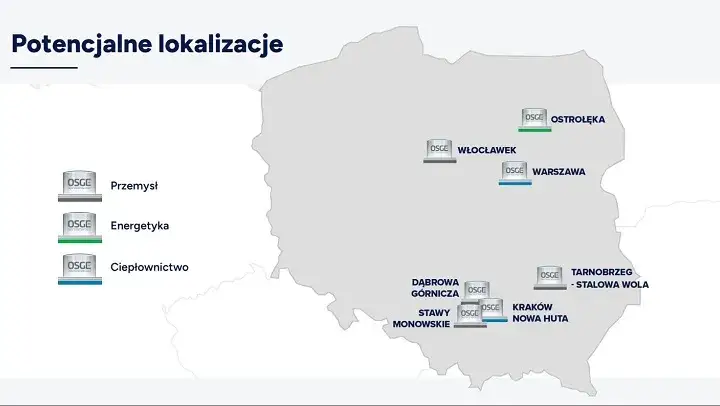 Mapa potencjalnych lokalizacji SMR w Polsce