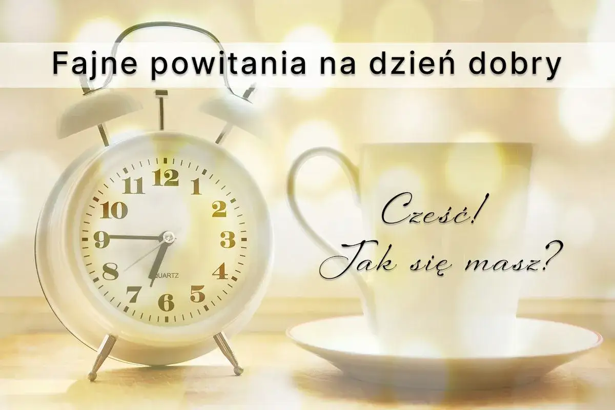 Budzik i filiżanka kawy. Napis: 