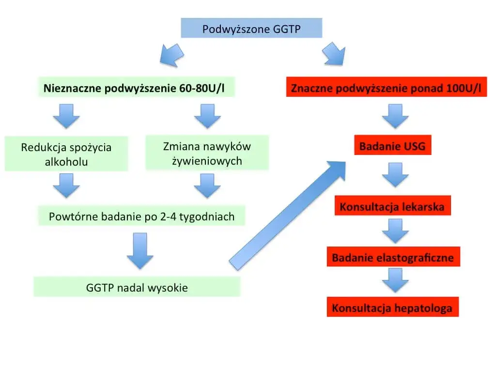 Tabela norm GGTP dla kobiet, mężczyzn i dzieci