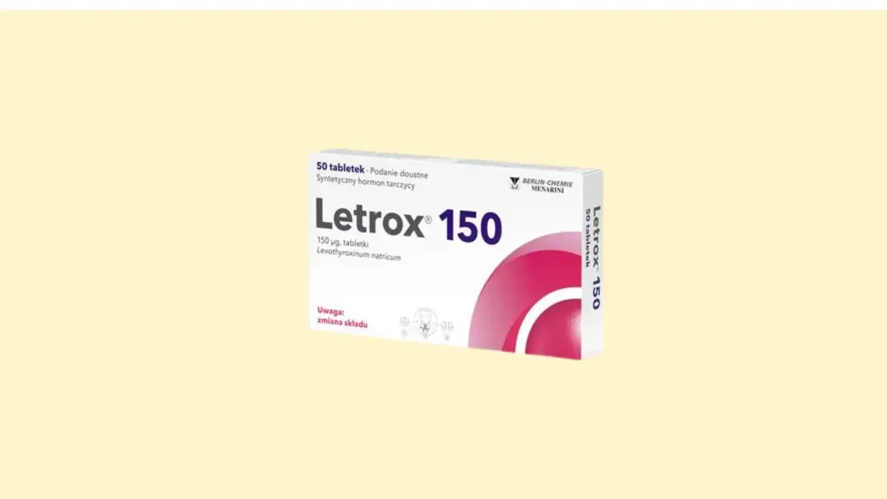 Opakowanie Letrox 150. Pytanie: czy brać Letrox przed pobraniem krwi? Lek zawiera lewotyroksynę.