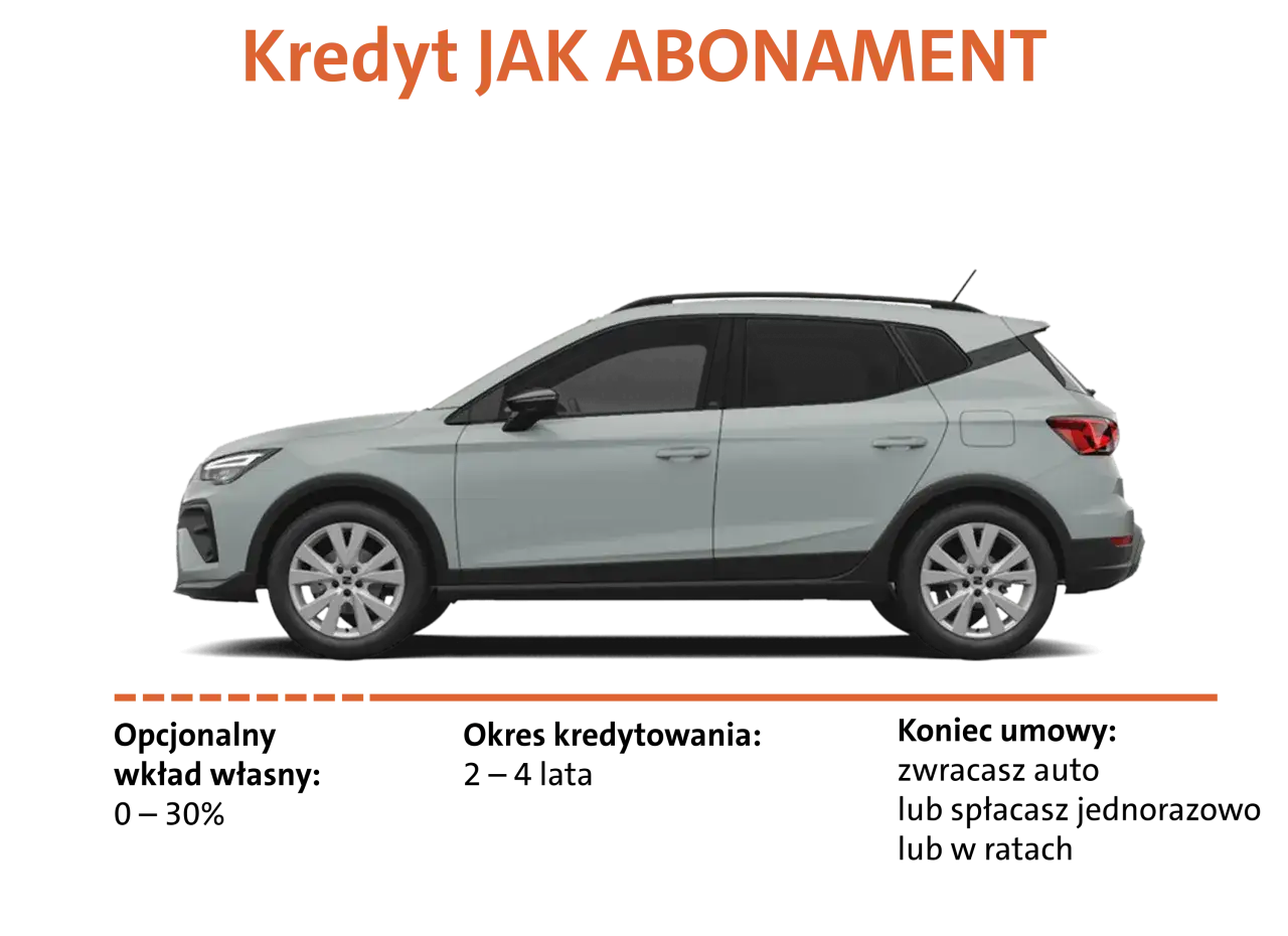 Jasnoszary SUV z napisem 