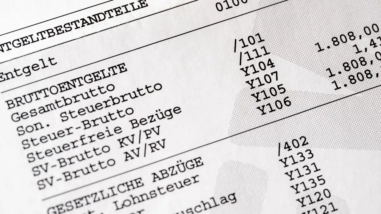 Abrechnung zeigt Bruttoentgelte, wie Gesamtbrutto. Hier wird erklärt, wie wird Weihnachtsgeld bei Krankengeld berechnet, mit Beträgen wie 1.808,00.